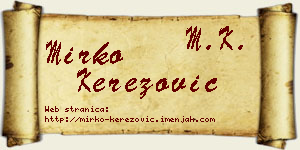 Mirko Kerezović vizit kartica